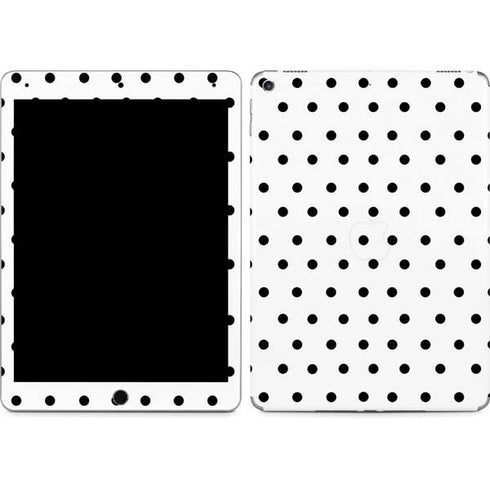 White and Black Polka Dots iPad Skins