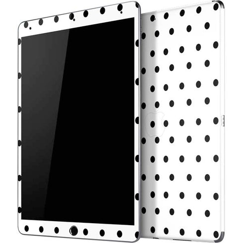 White and Black Polka Dots iPad Skins