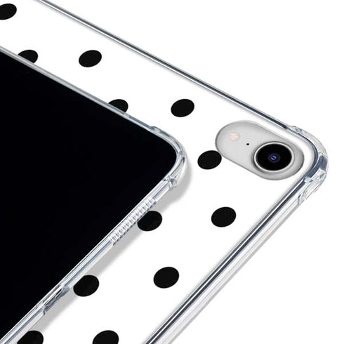 White and Black Polka Dots iPad 11th Gen (2025) Clear Case