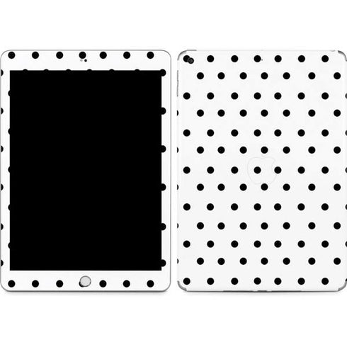 White and Black Polka Dots Apple iPad Skin