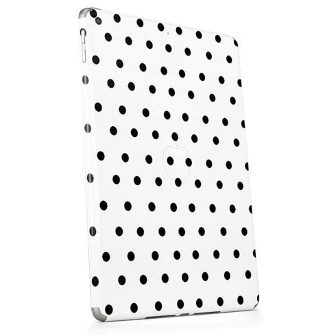 White and Black Polka Dots Apple iPad Skin