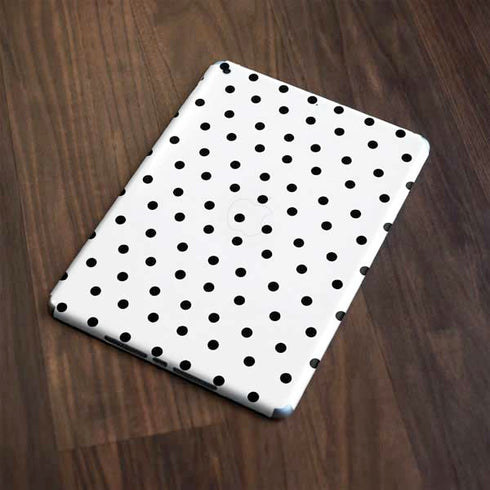 White and Black Polka Dots Apple iPad Skin