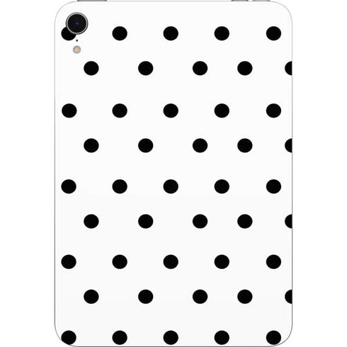 White and Black Polka Dots Apple iPad Mini Skin