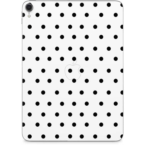 White and Black Polka Dots Apple iPad Pro Skin