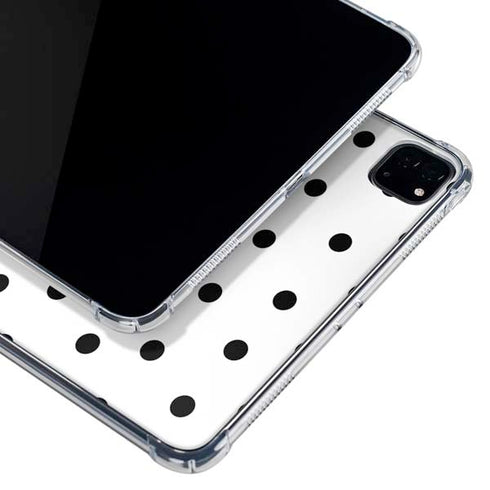 White and Black Polka Dots iPad Pro 11in (2024) Clear Case