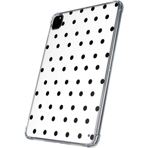 White and Black Polka Dots iPad Pro 11in (2024) Clear Case
