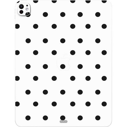 White and Black Polka Dots iPad Pro 13in M4 (2024) Skin