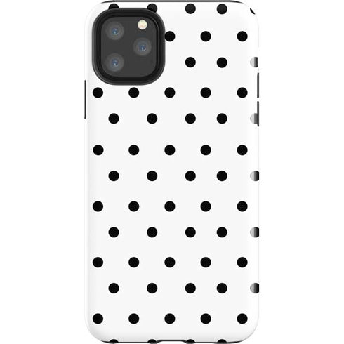 White and Black Polka Dots iPhone Cases
