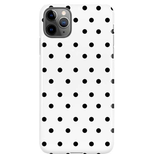 White and Black Polka Dots iPhone Cases