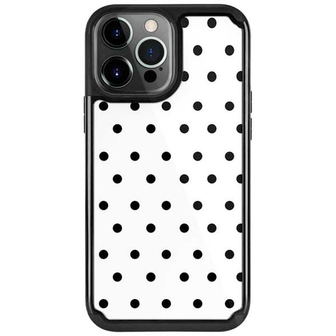 White and Black Polka Dots iPhone Cases