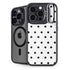 White and Black Polka Dots iPhone 13 Pro Kickstand Case