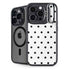 White and Black Polka Dots iPhone 13 Pro Max Kickstand Case