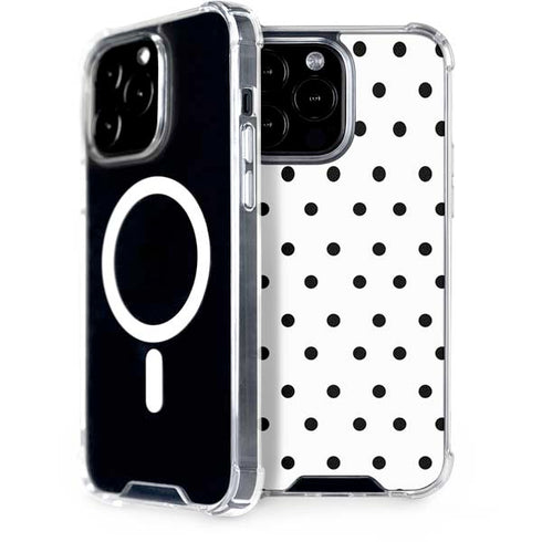 White and Black Polka Dots iPhone Cases