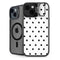 White and Black Polka Dots iPhone 14 Kickstand Case