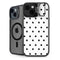 White and Black Polka Dots iPhone 14 Plus Kickstand Case