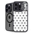 White and Black Polka Dots iPhone 14 Pro Kickstand Case