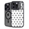 White and Black Polka Dots iPhone 14 Pro Max Kickstand Case