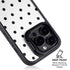 White and Black Polka Dots iPhone 14 Pro Max Kickstand Case