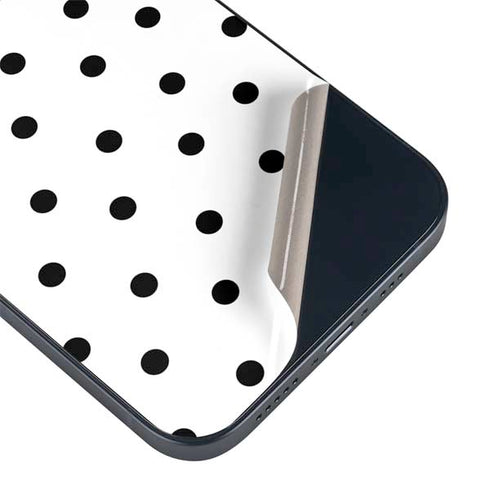 White and Black Polka Dots iPhone Skins