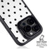 White and Black Polka Dots iPhone 15 Pro Max Kickstand Case