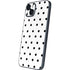White and Black Polka Dots iPhone 15 Skin