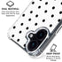 White and Black Polka Dots iPhone 16 Clear Case