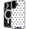 White and Black Polka Dots iPhone 16 Plus MagSafe Case