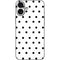 White and Black Polka Dots iPhone 16 Plus Skin