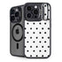 White and Black Polka Dots iPhone 16 Pro Kickstand Case