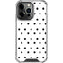 White and Black Polka Dots iPhone 16 Pro Max Clear Case