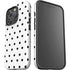White and Black Polka Dots iPhone 16 Pro Max Impact Case