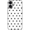 White and Black Polka Dots iPhone 16 Skin