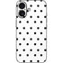White and Black Polka Dots iPhone 16 Skin