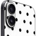 White and Black Polka Dots iPhone 16 Skin