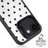 White and Black Polka Dots iPhone 16e Kickstand Case
