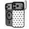 White and Black Polka Dots iPhone 18 Pro Kickstand Case