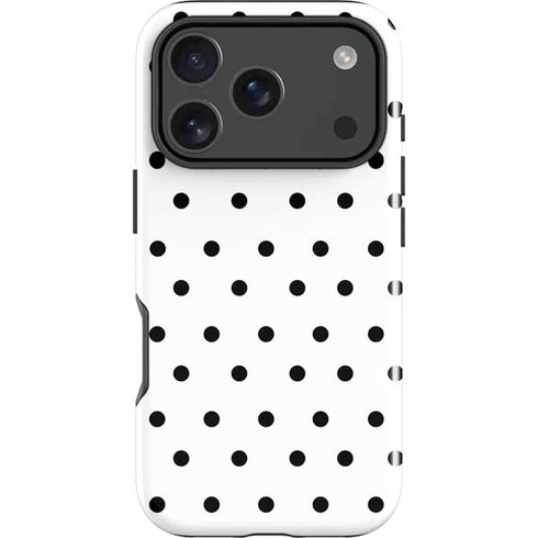 White and Black Polka Dots iPhone 18 Pro Max Impact Case