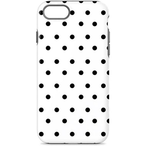 White and Black Polka Dots iPhone Cases