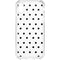 White and Black Polka Dots iPhone XS Clear Case