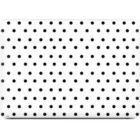 White and Black Polka Dots Apple MacBook Air Skin