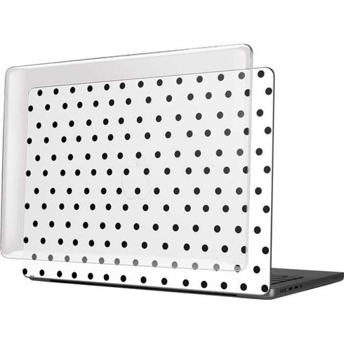 White and Black Polka Dots MacBook Pro 14in (2021-24) Case plus Skin
