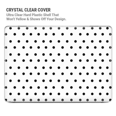 White and Black Polka Dots MacBook Pro 14in (2021-24) Case plus Skin