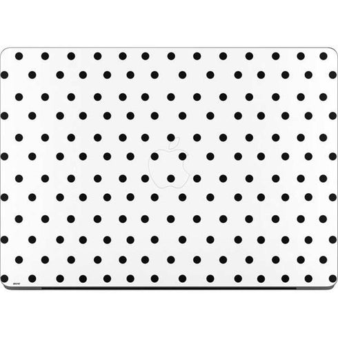 White and Black Polka Dots Apple MacBook Pro 14-inch Skin