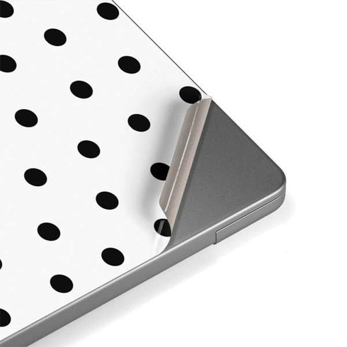 White and Black Polka Dots Apple MacBook Pro 14-inch Skin