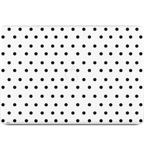 White and Black Polka Dots MacBook Skins