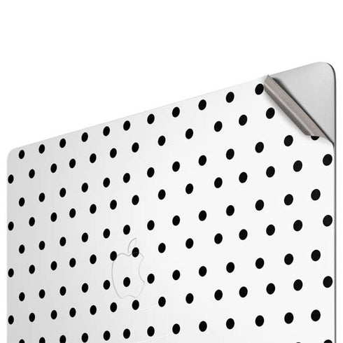 White and Black Polka Dots Apple MacBook Pro 16-inch Skin