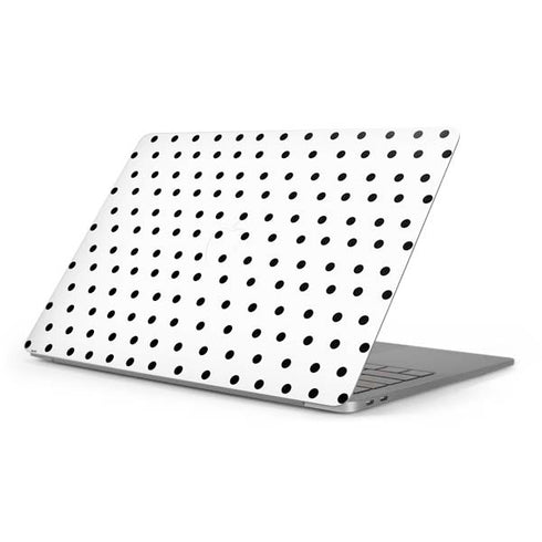 White and Black Polka Dots Apple MacBook Pro 16-inch Skin