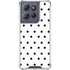 White and Black Polka Dots Moto G 5G (2025) Clear Case