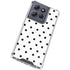 White and Black Polka Dots Moto G 5G (2025) Clear Case