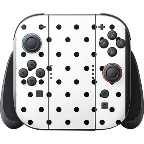 White and Black Polka Dots Nintendo Switch 2 (2025) with Joy-Con Skin
